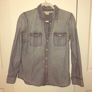 Denim button down